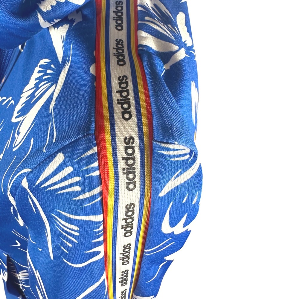 Adidas x Farm Rio Hoodie Women Small Blue Butterfly Print Full Zip Jacket - Picture 3 of 9